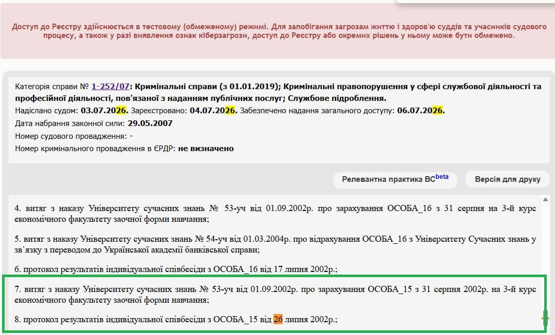 Докази підробки диплому Андрія Пишного – вже в судовому реєстрі