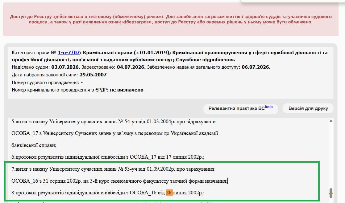 Докази підробки диплому Андрія Пишного – вже в судовому реєстрі
