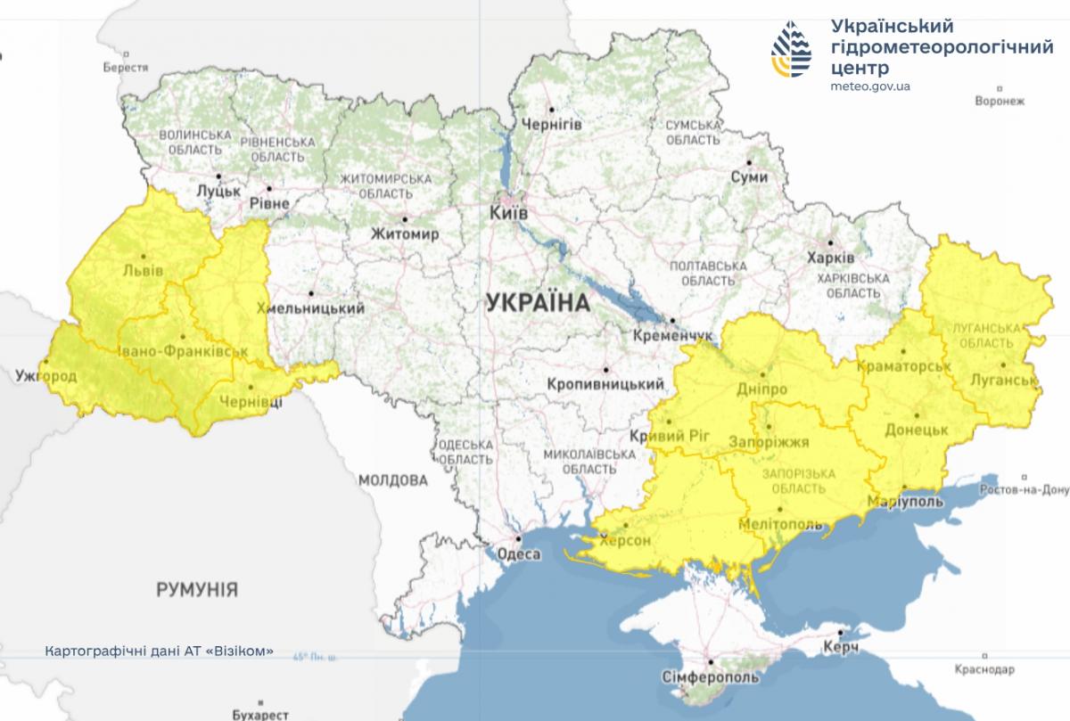 Укргідрометцентр попереджає про негоду 15 липня: до чого готуватись (карта) Укргідрометцентр попереджає про негоду 15 липня: до чого готуватись (карта)
