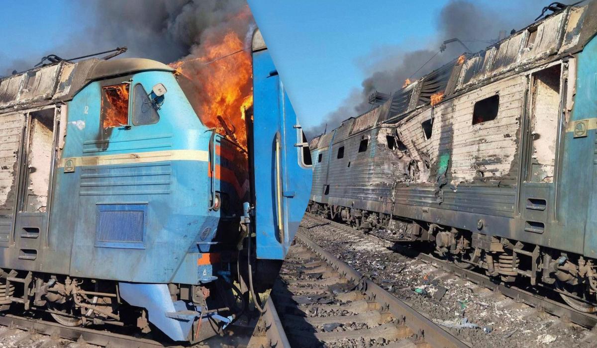 Росіяни обстріляли пасажирський поїзд на Запоріжжі: виникла пожежа, є постраждала Росіяни обстріляли пасажирський поїзд на Запоріжжі: виникла пожежа, є постраждала