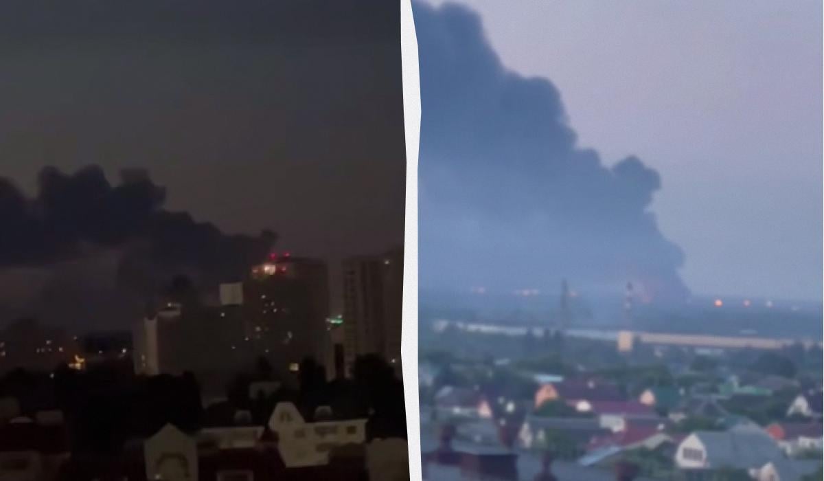 В российском Липецке после взрывов масштабный пожар (видео) В российском Липецке после взрывов масштабный пожар (видео)