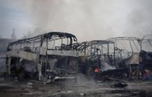 Росія атакувала Одесу: внаслідок влучань згоріли автобуси, є поранені (фото, відео)