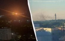 В Энгельсе Саратовской области после атаки дронов загорелся военный аэродром (видео)