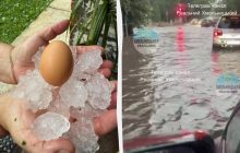 В Україні випав град розміром з куряче яйце, - соцмережі (відео)