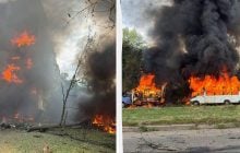 РФ атакувала КАБами Запоріжжя: загорілась багатоповерхівка, є загиблі (фото)