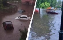 Мощный ливень обрушился на Одессу: в городе затоплены улицы и ограничено движение (видео)