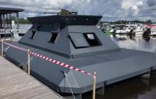 В РФ показали плавучу платформу "Плот-40", яку залучать до боротьби з дронами