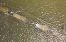 Низька вода в Дунаї оголила затонулі кораблі Другої світової війни
