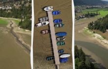 Інстаграмне озеро на кордоні зі Швейцарією спорожніло через виснажливу спеку (фото)