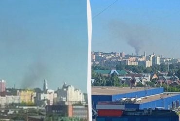 Російська Пенза під атакою дронів: на заводі спалахнула пожежа (відео)