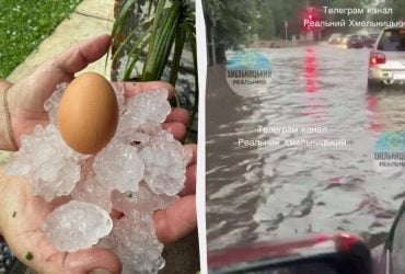 В Україні випав град рощміром з куряче яйце, - соцмережі (відео)