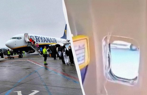 Жах на висоті 6000 метрів: пасажира Ryanair ледь не висмоктало через ілюмінатор (відео)