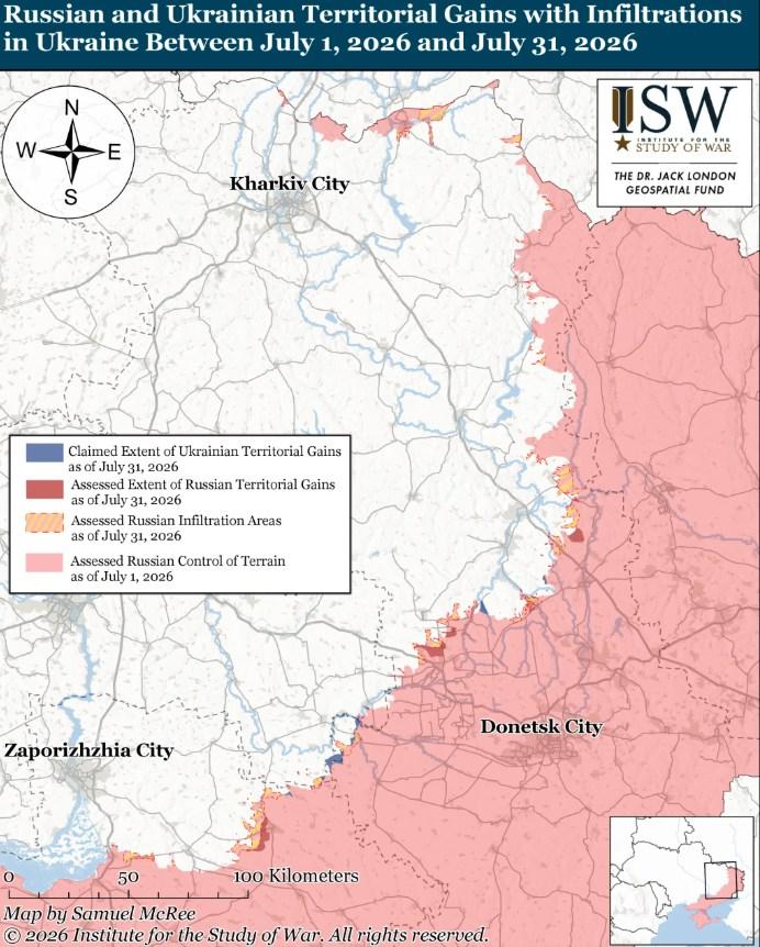 Наступление России провалилось: в ISW оценили 'успехи' оккупантов в июле, - ISW Наступление России провалилось: в ISW оценили 'успехи' оккупантов в июле, - ISW