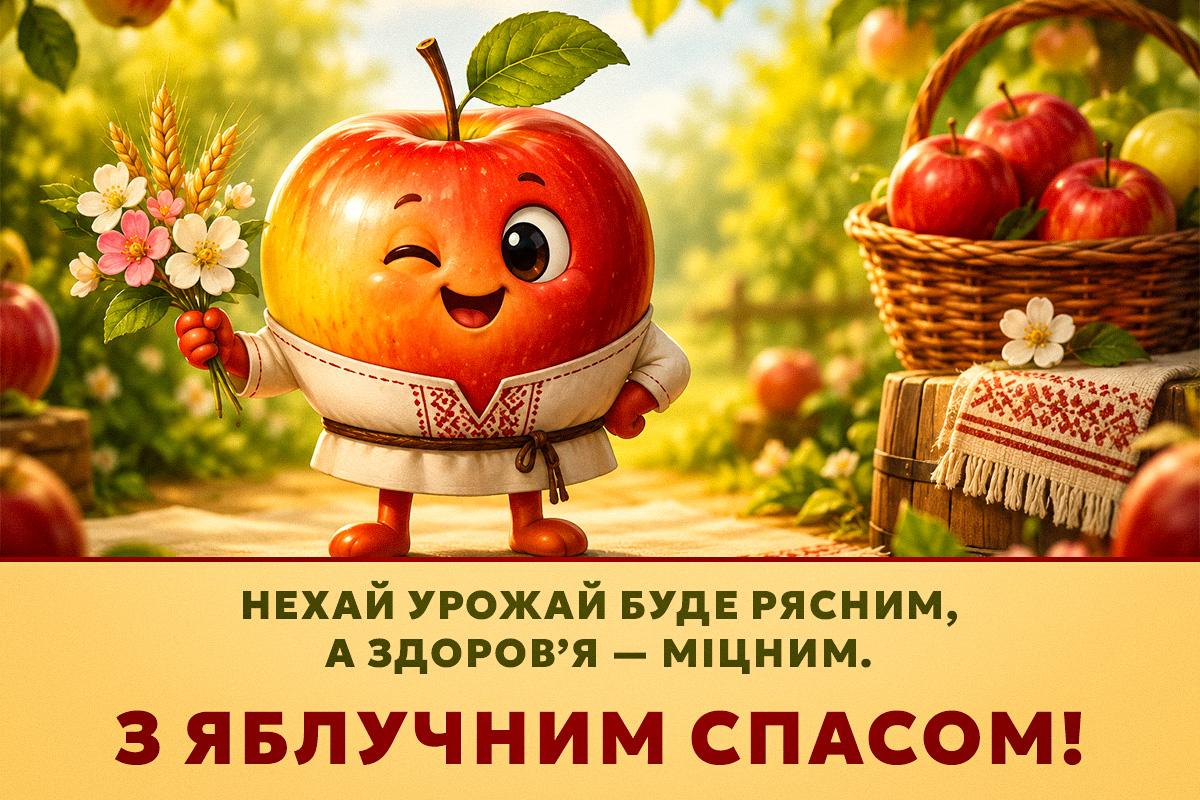 З Яблучним Спасом листівки