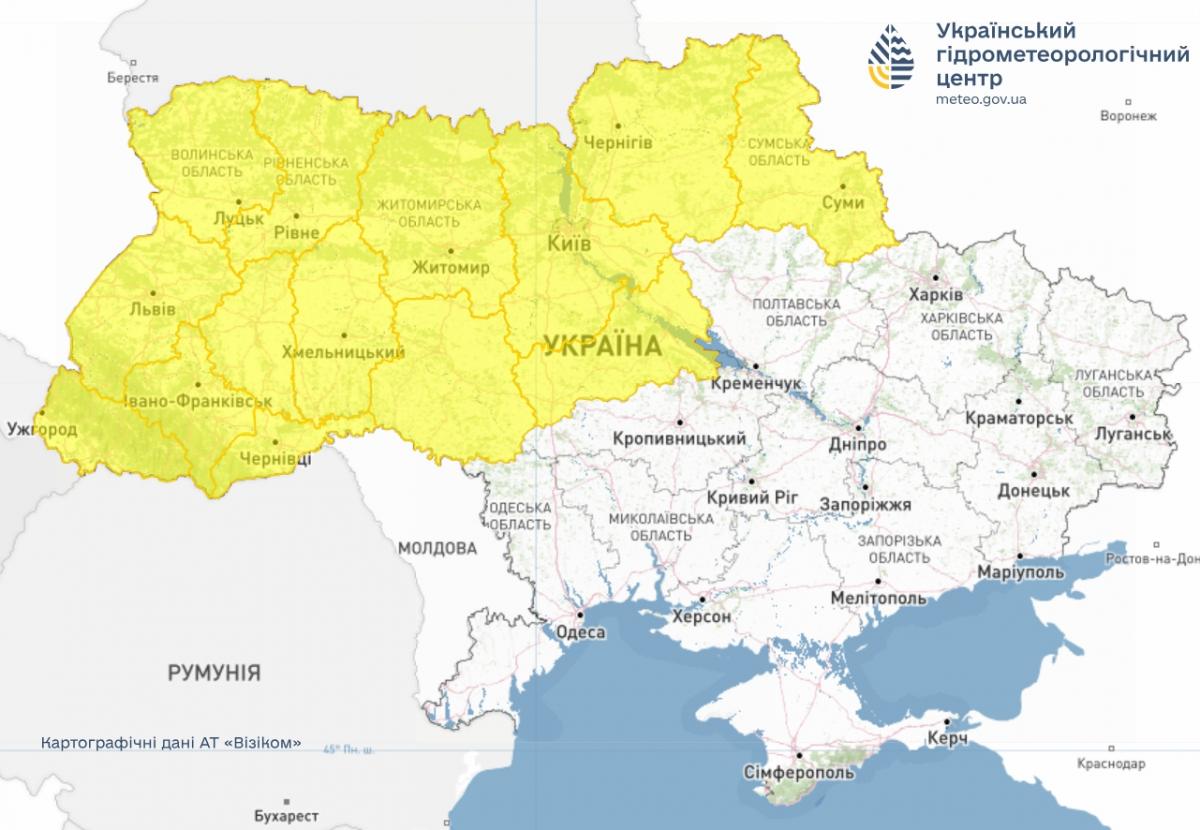 Непогода накроет половину Украины: синоптики объявили I уровень опасности (карта) Непогода накроет половину Украины: синоптики объявили I уровень опасности (карта)