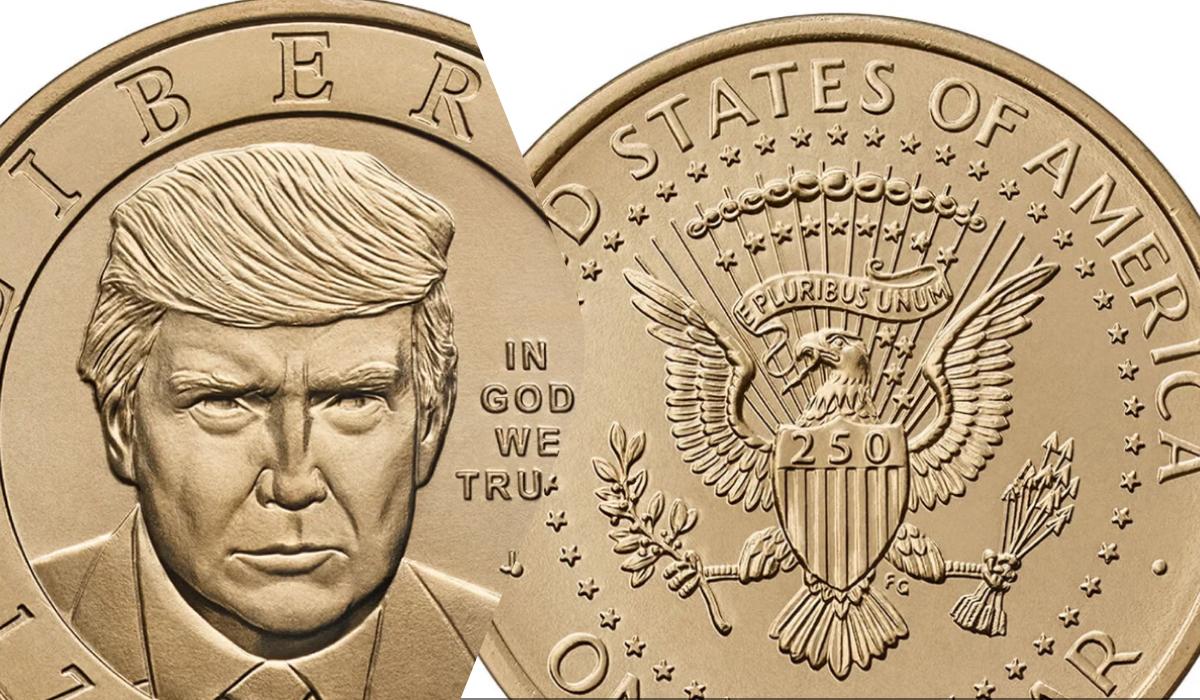 Портрет Трампа появится на долларовых монетах, и их будут продавать дороже номинала Портрет Трампа появится на долларовых монетах, и их будут продавать дороже номинала
