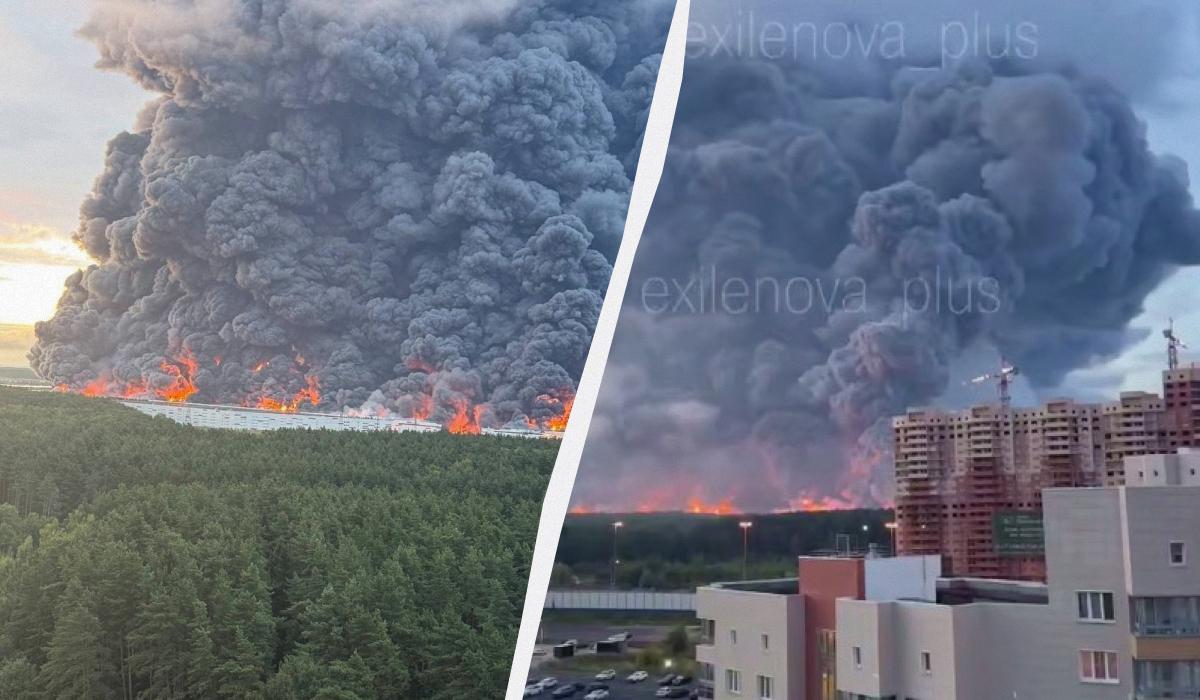 Москву атаковали сотни дронов, горит крупнейший в России склад Wildberries (видео) Москву атаковали сотни дронов, горит крупнейший в России склад Wildberries (видео)