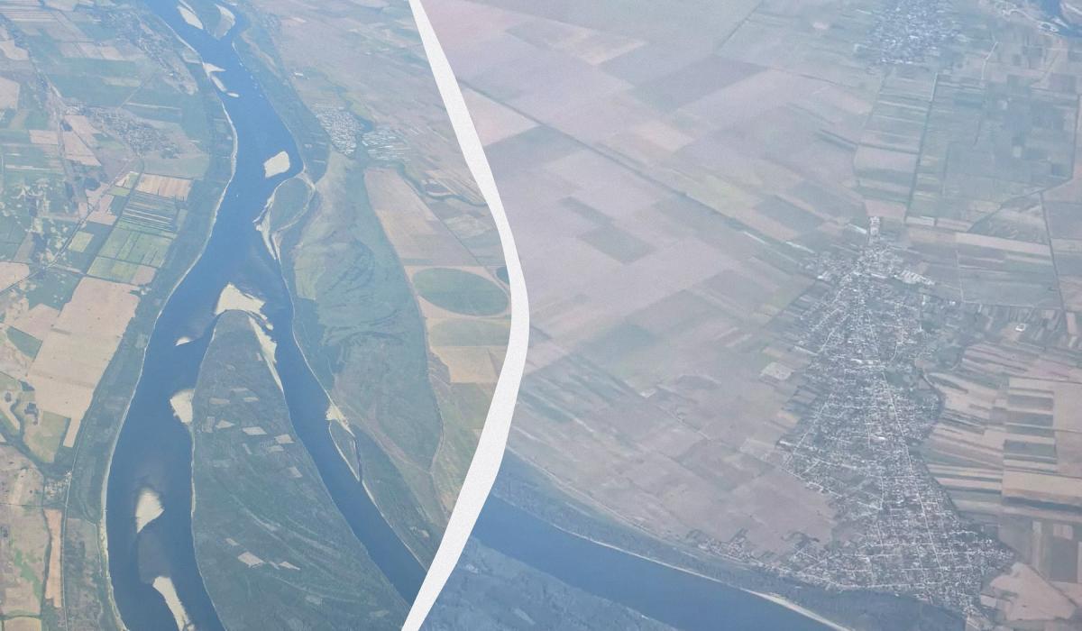 Дунай обмелел настолько, что из самолета видны огромные песчаные острова (фото) Дунай обмелел настолько, что из самолета видны огромные песчаные острова (фото)