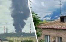 1500 км от границы: в Уфе после атаки дронов пылает НПЗ (видео)