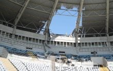Росія вдарила по футбольному стадіону "Чорноморець" в Одесі, є поранені (фото, відео)