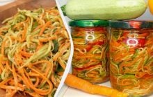 Выпросила рецепт кабачков по-корейски у продавца на рынке: готовлю просто так и на зиму