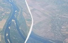 Дунай обмілів настільки, що з літака видно величезні піщані острови (фото)