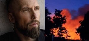 "Дуже сильні вибухи": відомий український актор показав кадри "прильоту" неподалік (відео)
