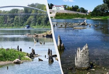Тиса отступила и показала остатки моста времен Османской империи (фото)