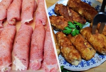 Из свинины не делаю отбивные: заворачиваю в рулетики и запекаю с начинкой