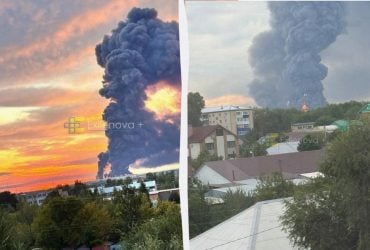 Украинские дроны впервые разнесли хаб Ozon в России: бушует пожар (видео)