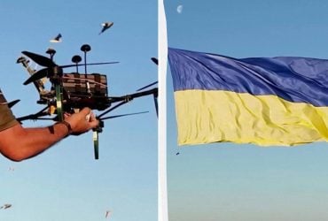 Над Чорним морем замайорів велечезний прапор України: прикордонники показали відео