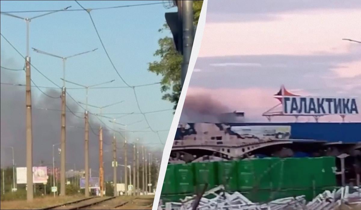 В окупованому Маріуполі після атаки палає торговий центр (відео) В окупованому Маріуполі після атаки палає торговий центр (відео)