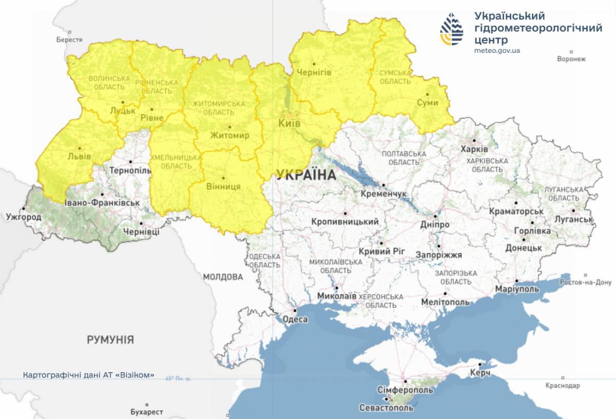 Погода в Україні зіпсується вже найближчої ночі: оголошено І рівень небезпеки (карта) Погода в Україні зіпсується вже найближчої ночі: оголошено І рівень небезпеки (карта)