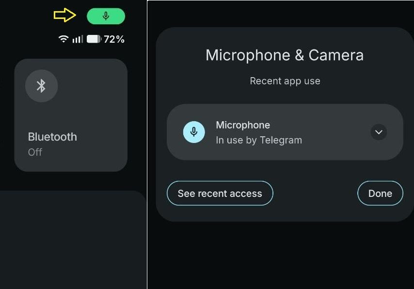 Зеленая точка на смартфоне горит не просто так: когда стоит насторожиться Зеленая точка на смартфоне горит не просто так: когда стоит насторожиться