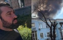 "Прилетело" рядом с "Люкс ФМ" в Киеве: известный ведущий вышел на связь (фото, видео)