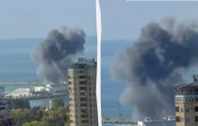Морські дрони атакували порт в Сочі: здійнявся густий дим (відео)