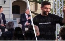 Зеленский подарил спецпосланникам США футболки с надписью "Киевский режим" (фото)