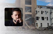 Російський дрон влучив у будівлю телеканалу, є поранені, - Зеленський (фото)