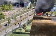В Киеве после российского удара загорелась АЗС: есть пострадавшие