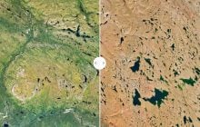 Канадская тундра окрасилась в осенние цвета, пока США страдали от рекордной жары (фото)
