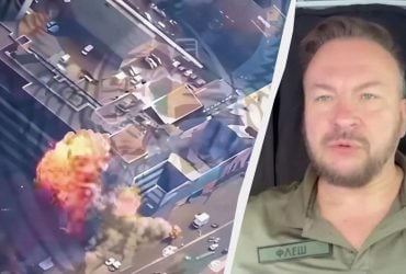Россияне показали удар по бизнес-центру в Киеве: Флэш объяснил, как враг снял это видео