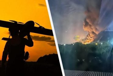 Безпілотники вдарили по нафтобазі в РФ: вирує пожежа (відео)