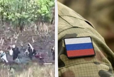 Россияне для прикрытия отхода в Харьковской области загнали гражданских в газопровод (видео)