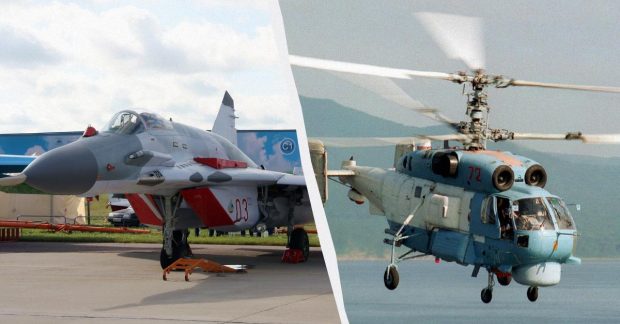 Сили оборони знищили російський літак МіГ-29 та вертоліт Ка-27