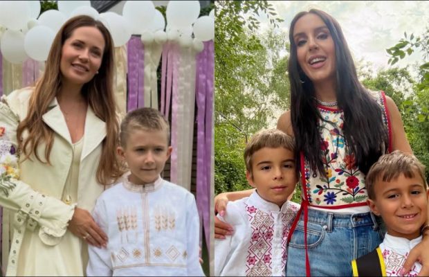 Несмотря на атаки и тревоги: украинские звезды 1 сентября повели детей в школы (фото)
