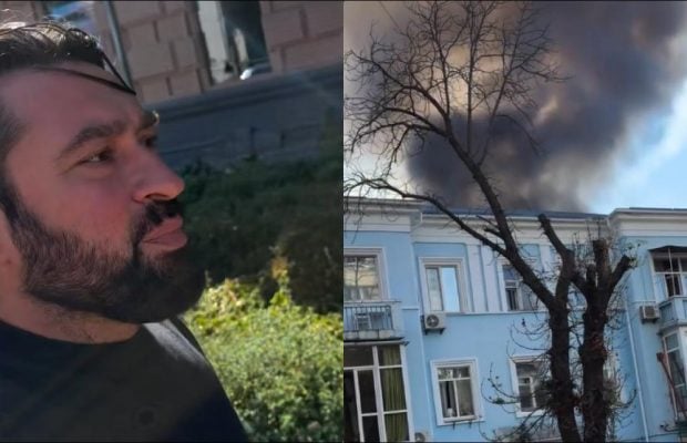"Прилетіло" поруч з "Люкс ФМ" у Києві: відомий ведучий вийшов на зв’язок (фото, відео)