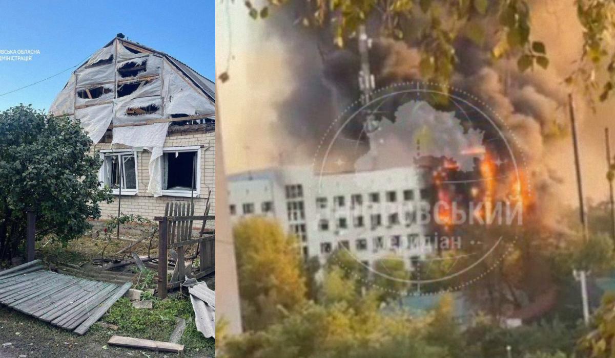 У Павлограді масштабна пожежа в адмінбудівлі після російського удару