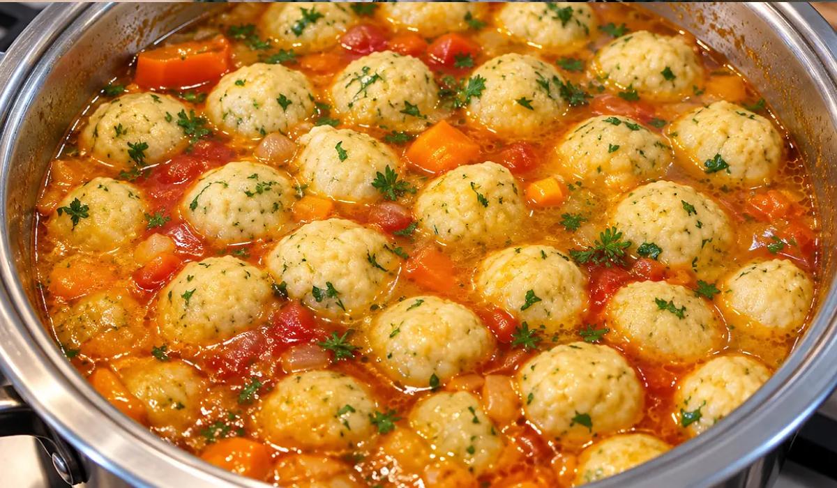 Картофельные галушки с беконом