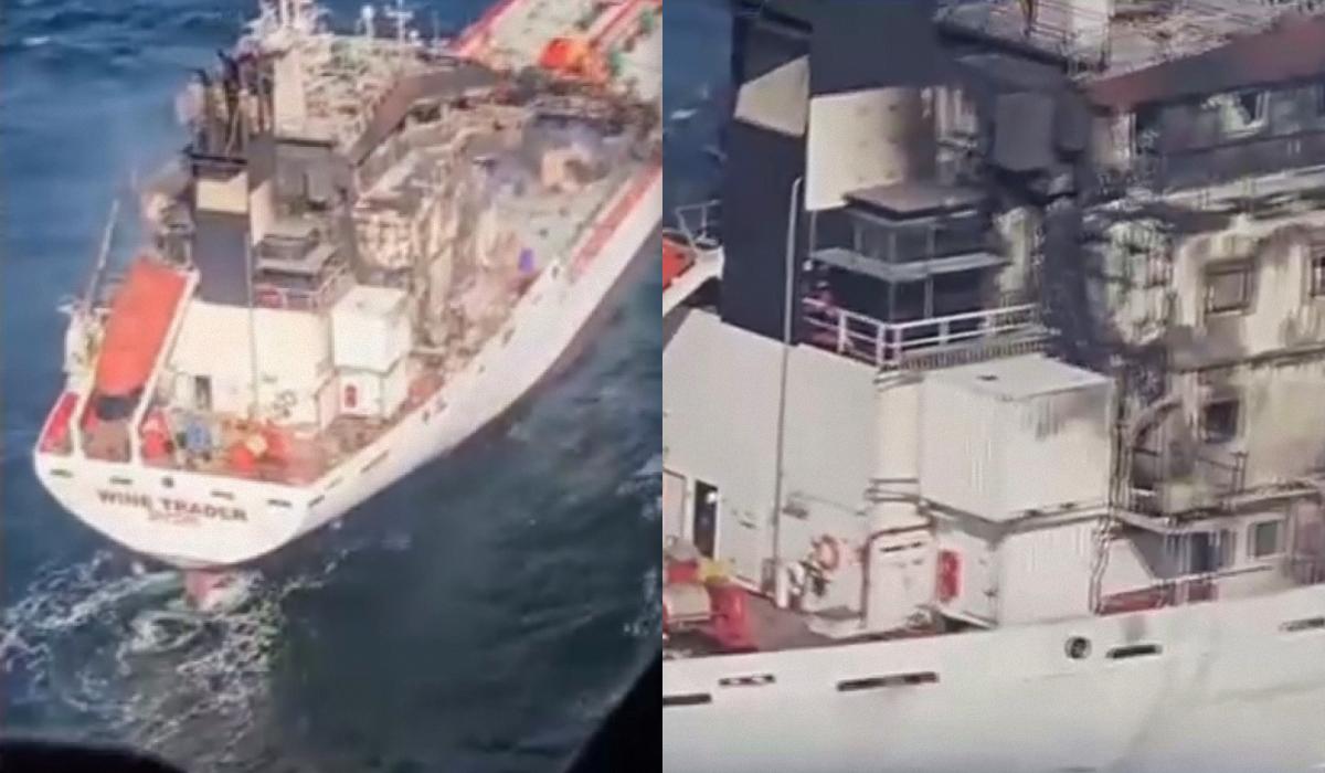 У Чорному морі загорівся танкер, який могли атакувати дрони: 8 моряків зникли безвісти