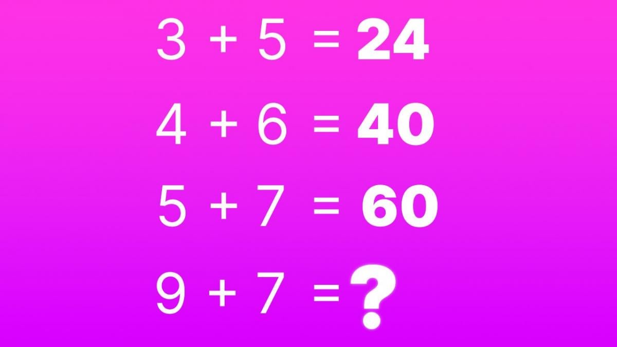 9 + 7 = ?: незвичайна математична загадка з прихованим правилом